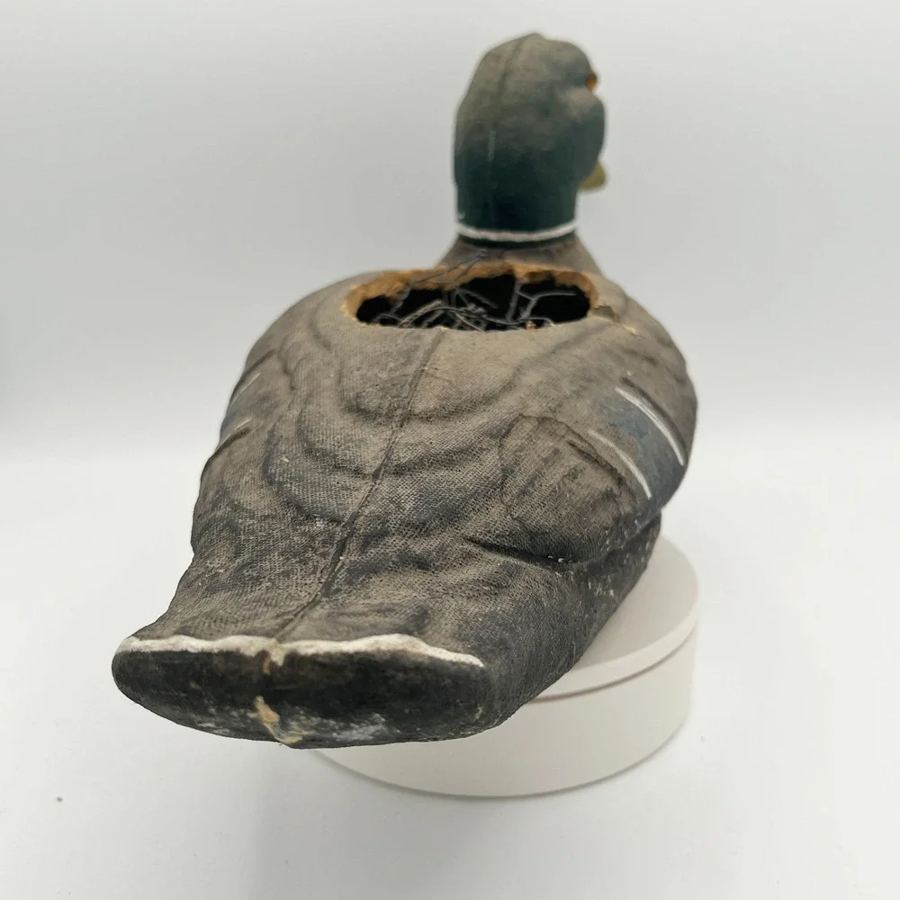 Vintage 1948 Victor Veri-Lite Mallard Decoy –‎ Canvas Over Wire, Lititz PA